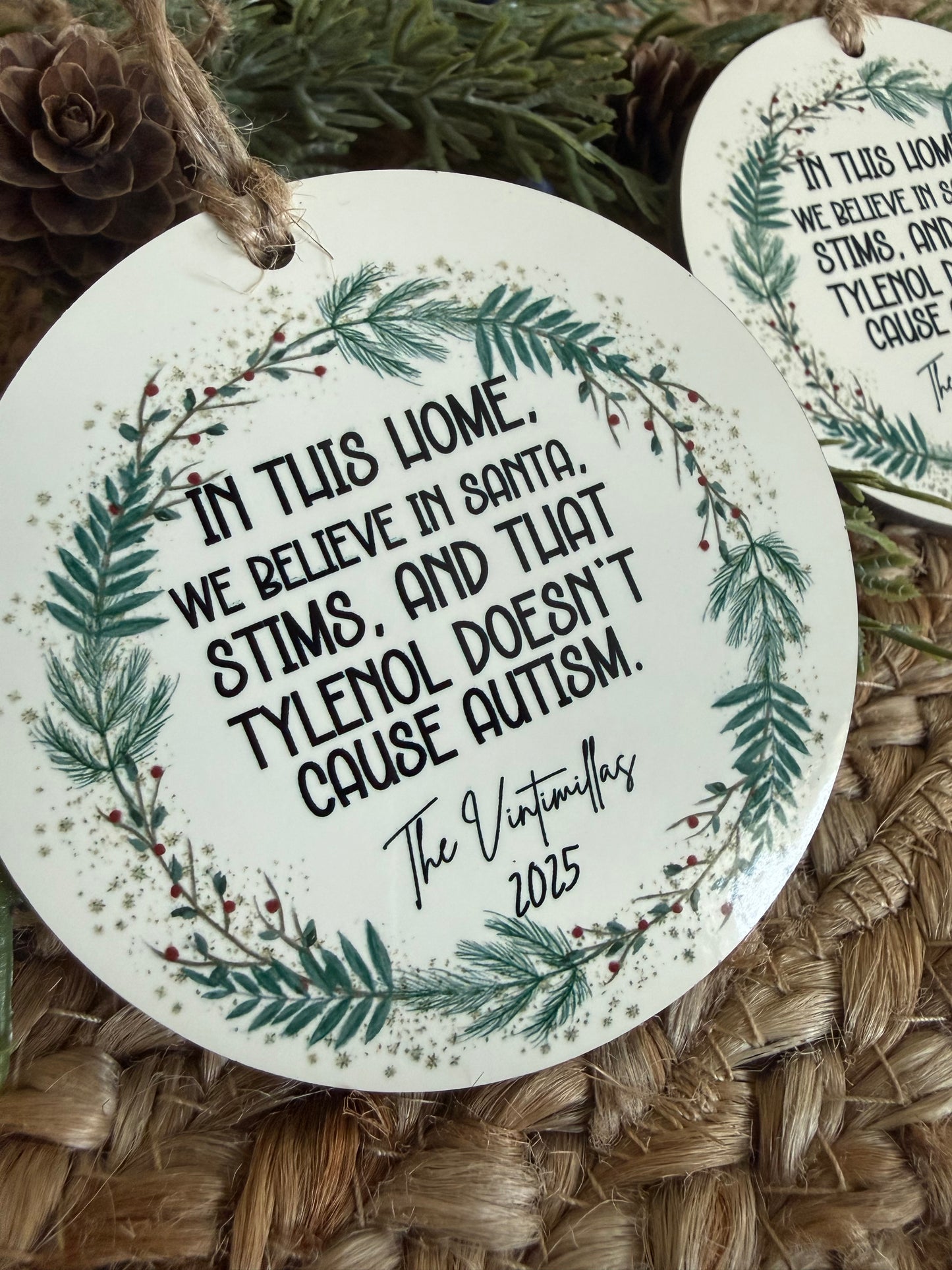 Tylenol doesn’t cause Autism Ornament