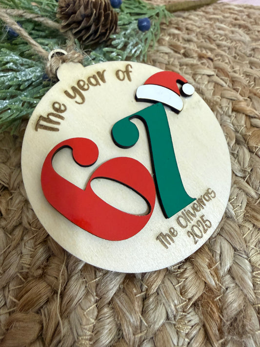 67 Wood Christmas Ornament