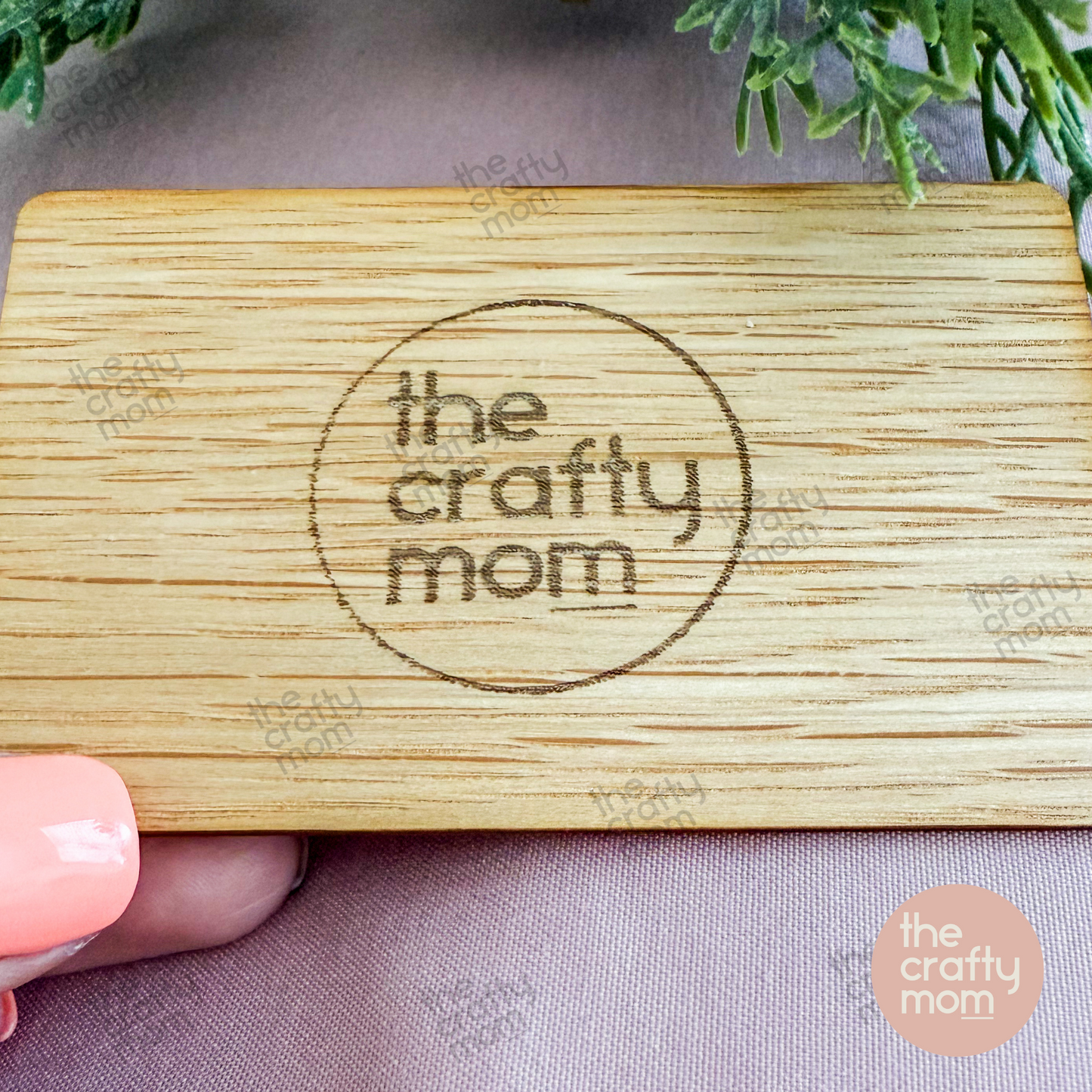 Custom Engraved Wood Business Card with NFC Technology