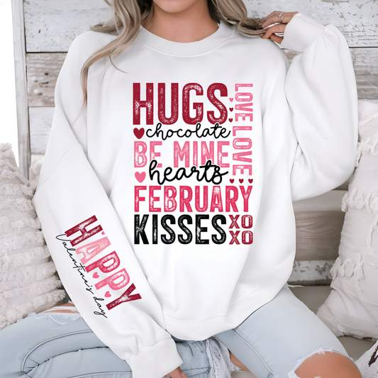 Valentine's Day words sweatshirt