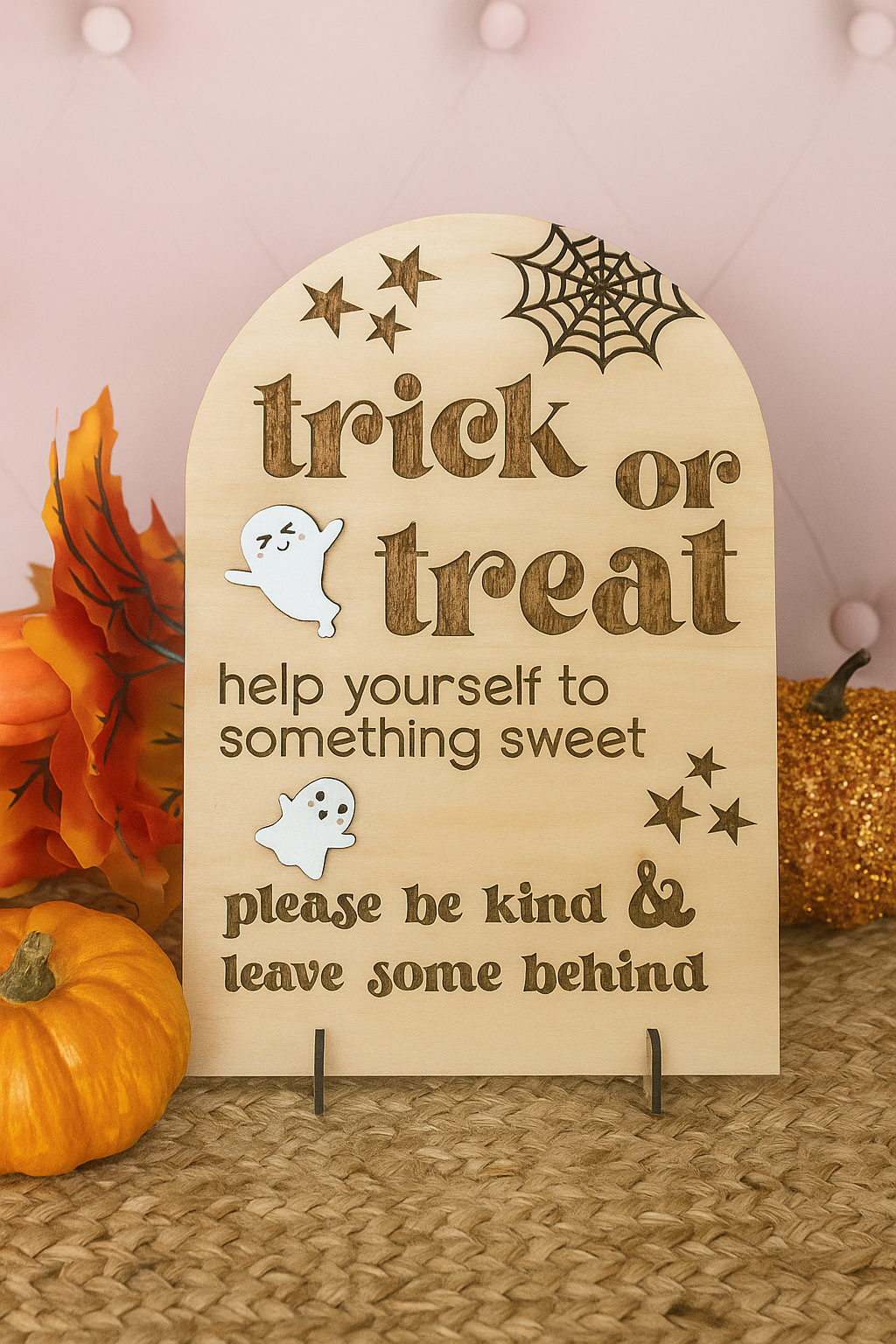 Trick or Treat Halloween Candy Sign