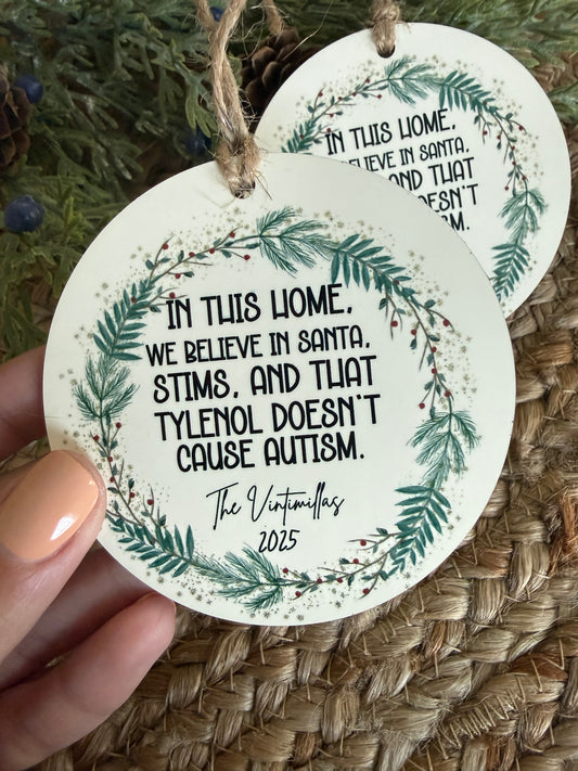 Tylenol doesn’t cause Autism Ornament