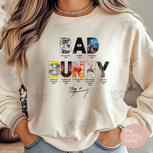 Bad Bunny Discography sweatshirt