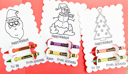 Christmas Coloring Cards