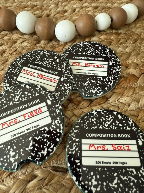 Personalized Teacher Car Coaster