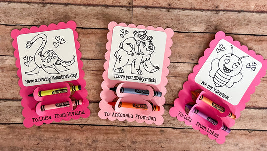Valentine's Day Coloring Cards