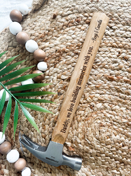 Personalized engraved hammer