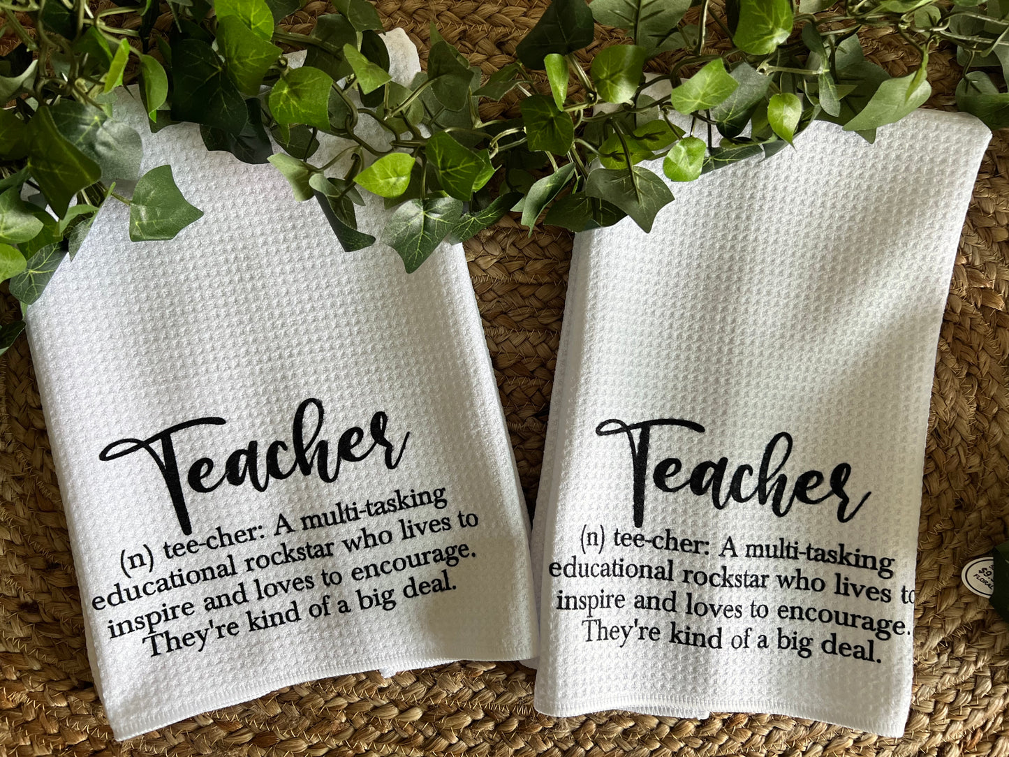 Personalized Kitchen Towels Set of 2