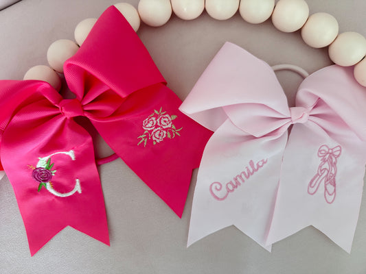 Personalized Embroidered Hair Bow