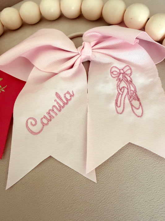 Personalized Embroidered Hair Bow