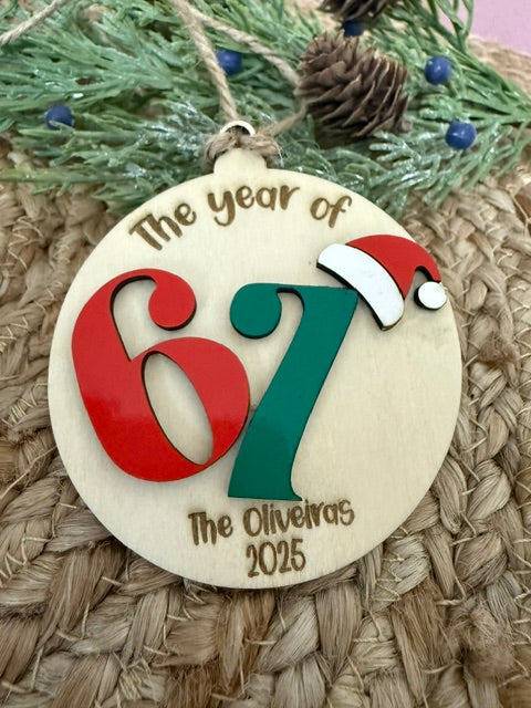 67 Wood Christmas Ornament