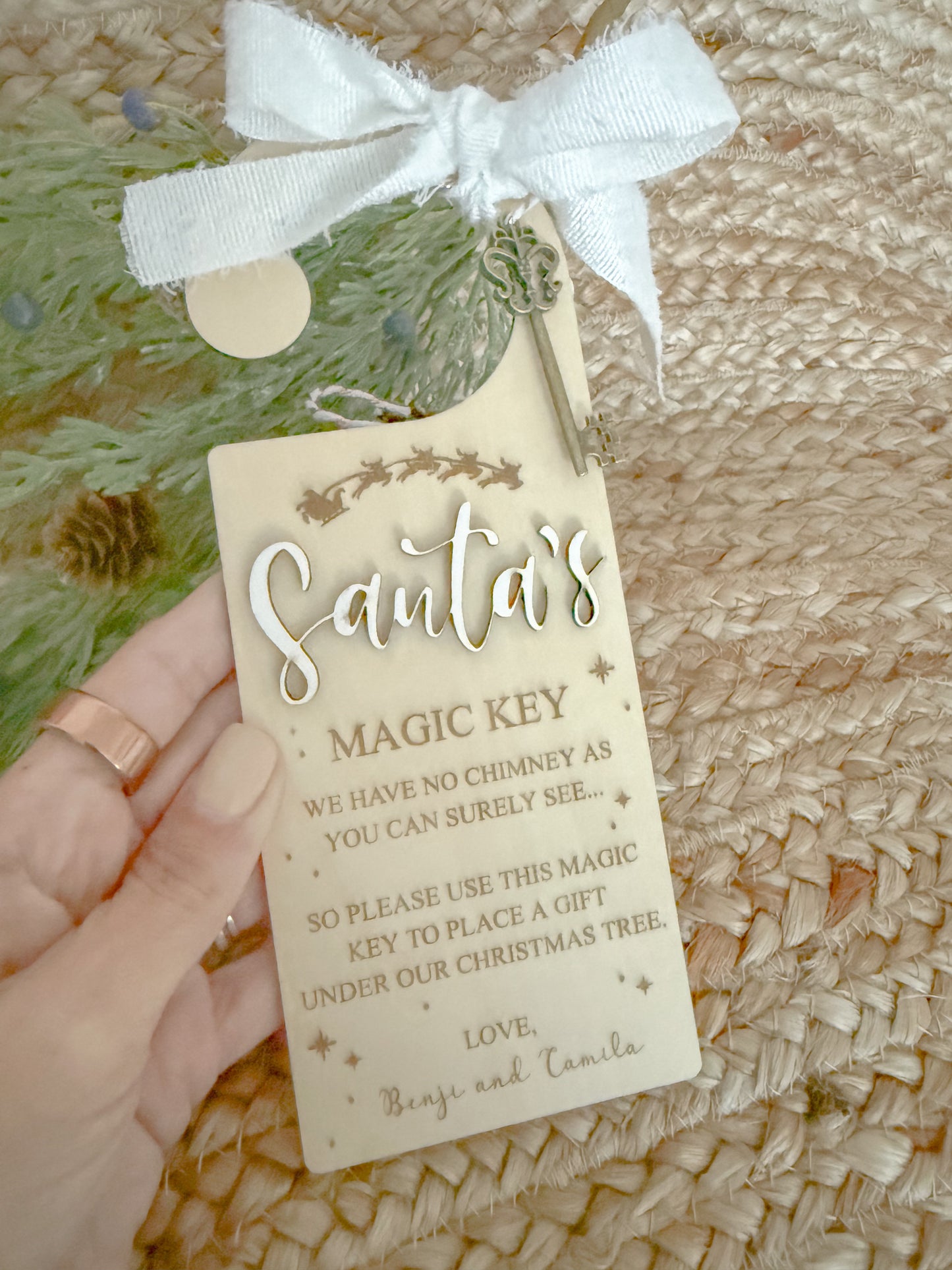 Personalized Santa's Magic Key Door Hanger