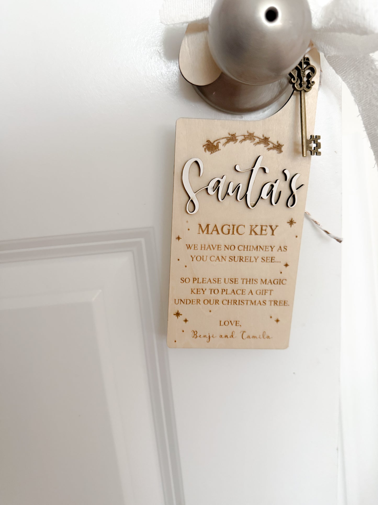 Personalized Santa's Magic Key Door Hanger