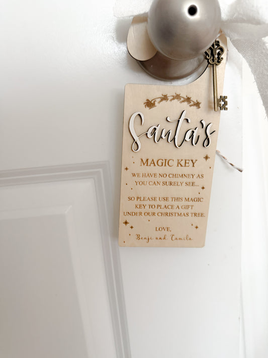 Personalized Santa's Magic Key Door Hanger