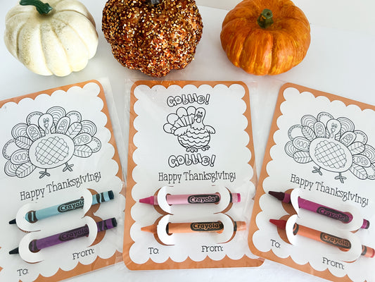 Thanksgiving Coloring Cards