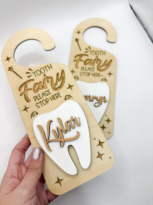 Wood Tooth Fairy Door Hanger
