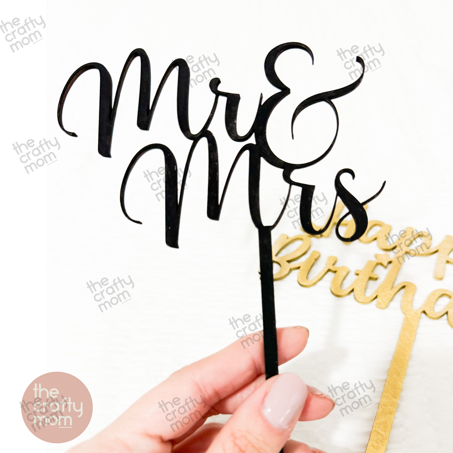 Personalized Wood Cake Topper