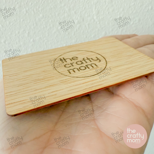 Custom Engraved Wood Business Card with NFC Technology